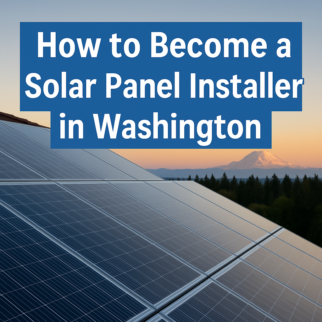 How to become a solar panel installer in Washington